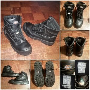 Dickies Like New Mens Size 10 Black CSA Approved Steeltoed Work/Casual Boots